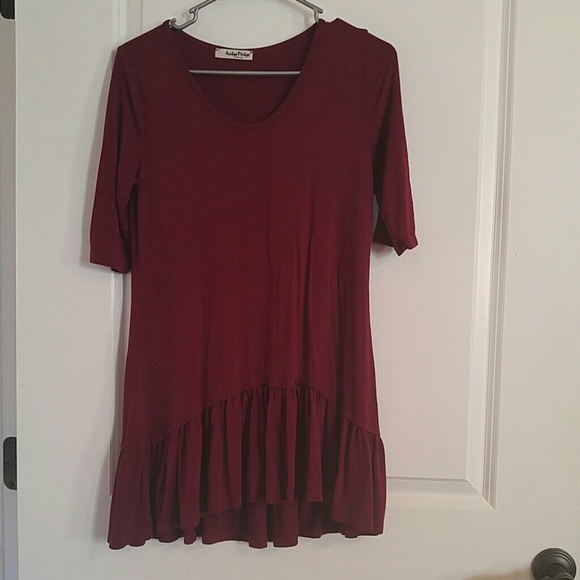 Audge Podge Burgundy Tunic Size M (A5) - Picture 1 of 4